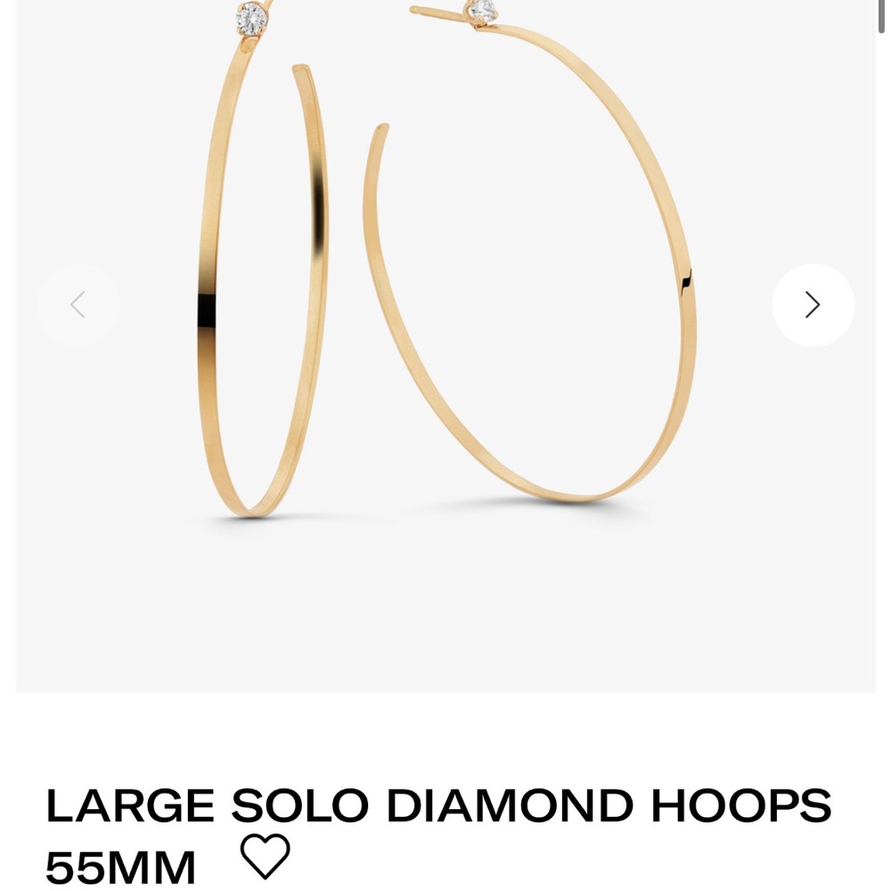 Lana Large Diamond Hoop 14k w/ Diamond